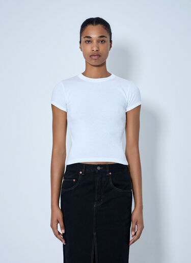 LN-CC® - Saint Laurent: Cotton Jersey T-Shirt - White Saint Laurent Cotton Jersey T-Shirt White sla0264041