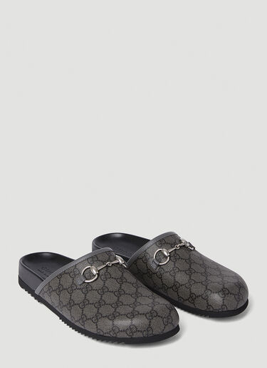 Gucci GG Horsebit Mules Grey guc0152310