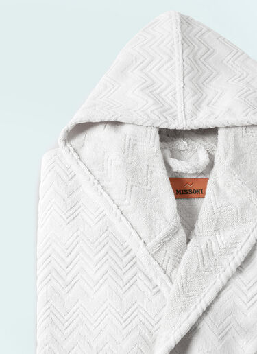 Missoni Chalk Hooded Bathrobe White wps0691566