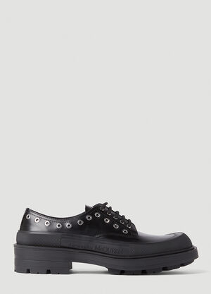 Buffalo Source x Herrensauna Eyelet Derby Shoes Black bsh0155001