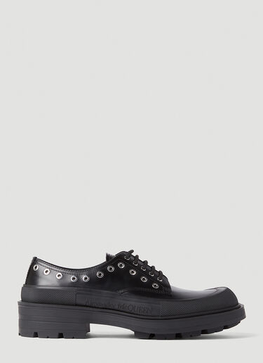 Alexander McQueen Eyelet Derby Shoes Black amq0151049