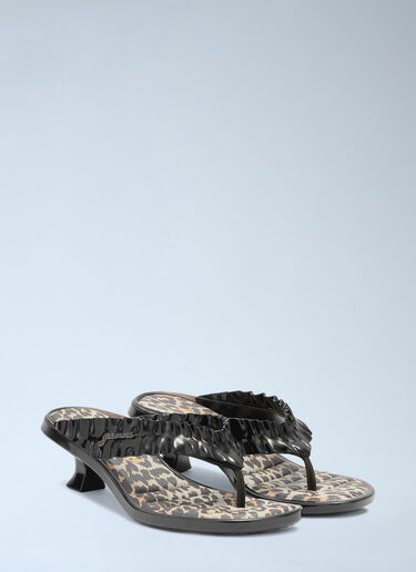 LN-CC® - GANNI x Melissa: Thong Kitten Heels - Black GANNI x Melissa Thong Kitten Heels Black gan0265026