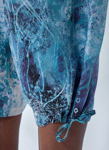 Yohji Yamamoto Drawstring Cropped Shorts Blue yoy0164014