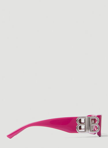 Balenciaga Dynasty 矩形太阳镜 粉色 bal0251146