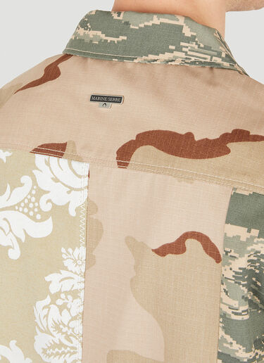 Marine Serre Desert Damask Over Shirt Beige mrs0350002