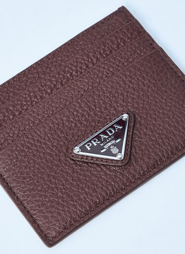 Logo Plaque Cardholder Prada Logo Plaque Cardholder Brown pra0161021
