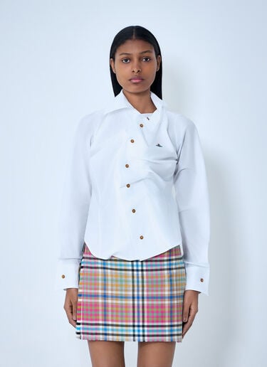 Vivienne Westwood Asymmetrical Button-Detail Shirt White vvw0263003