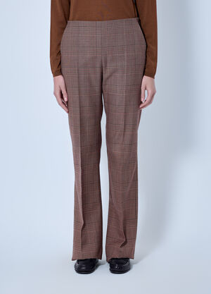 Max Mara Tailored Check Trousers Camel max0266019
