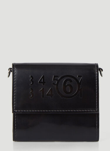MM6 Maison Margiela Faux-Leather Chain Wallet Black mmm0245028