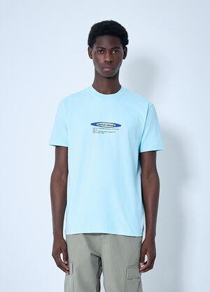 Metalwood Logo Motif T-Shirt Light Blue met0160004
