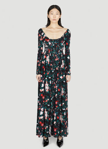 Rabanne Floral Dress Black pac0252051