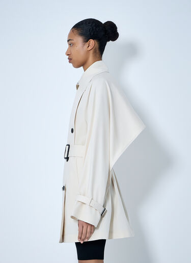 TOTEME Double-Breasted Cotton Trench Coat Cream tot0264017