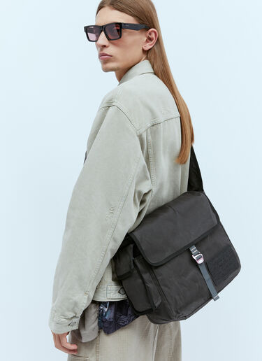 Acne Studios Logo Patch Messenger Bag Grey acn0154053