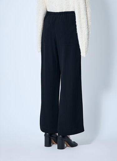 TOTEME Woven Drawstring Pants Black tot0260023