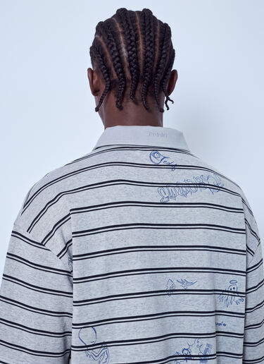 LN-CC® - VETEMENTS: Scribbled Polo - Grey VETEMENTS Scribbled Polo Grey vet0166006