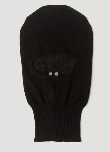 Rick Owens Ribbed Knit Balaclava Black ric0151032