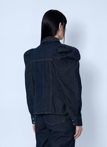 LN-CC® - GANNI: Slub Denim Shirt - Blue GANNI Slub Denim Shirt Blue gan0266005