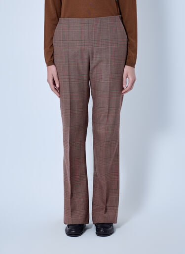 Max Mara 量身定制的格纹长裤 骆驼 max0266019