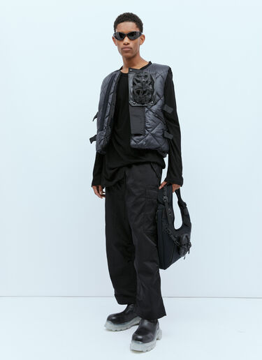 キルティングリップストップベスト Junya Watanabe キルティングリップストップベスト ブラック jwn0154002
