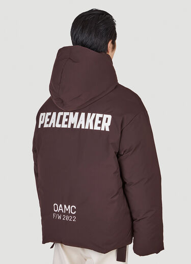 OAMC Peacemaker Hooded Puffer Jacket Brown oam0150003