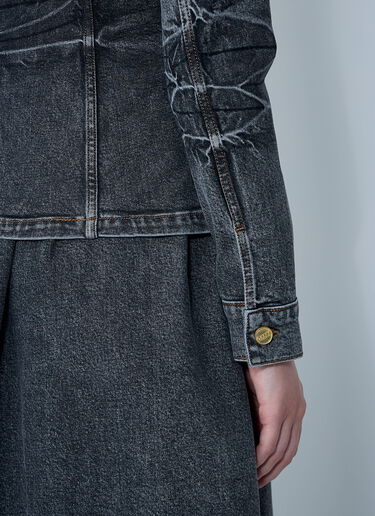 GANNI Stretch Denim Jacket Black gan0260016