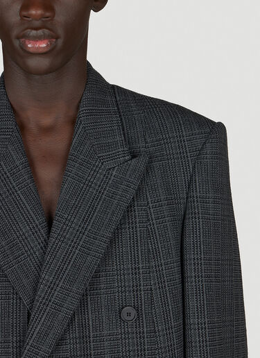 Balenciaga Deconstructed Check Coat Grey bal0154001