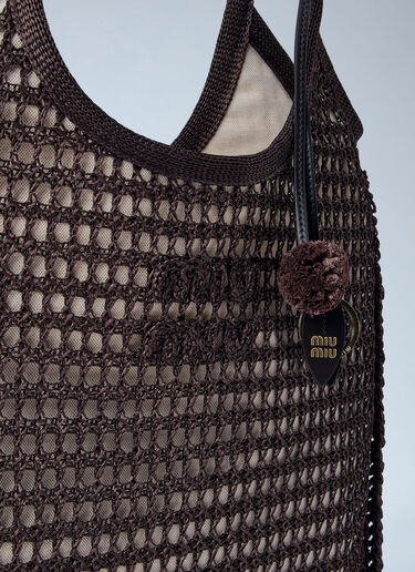 Ivy Mesh Tote Bag Miu Miu Ivy Mesh Tote Bag Brown miu0264020