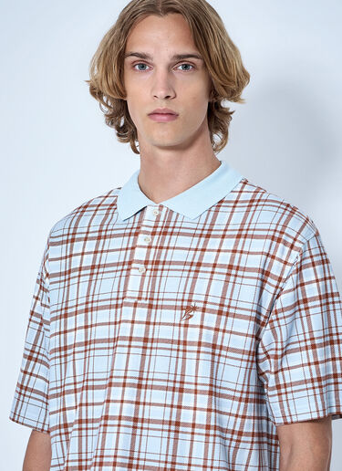 LN-CC® - Bott: Plaid Polo Shirt - Blue Bott Plaid Polo Shirt Blue bot0165007
