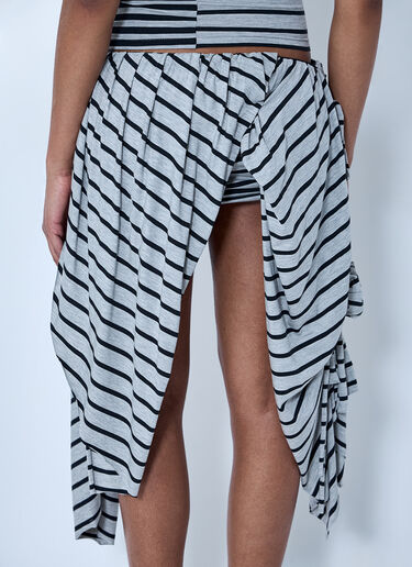Vaquera Striped Jersey Skirt Grey vaq0264004