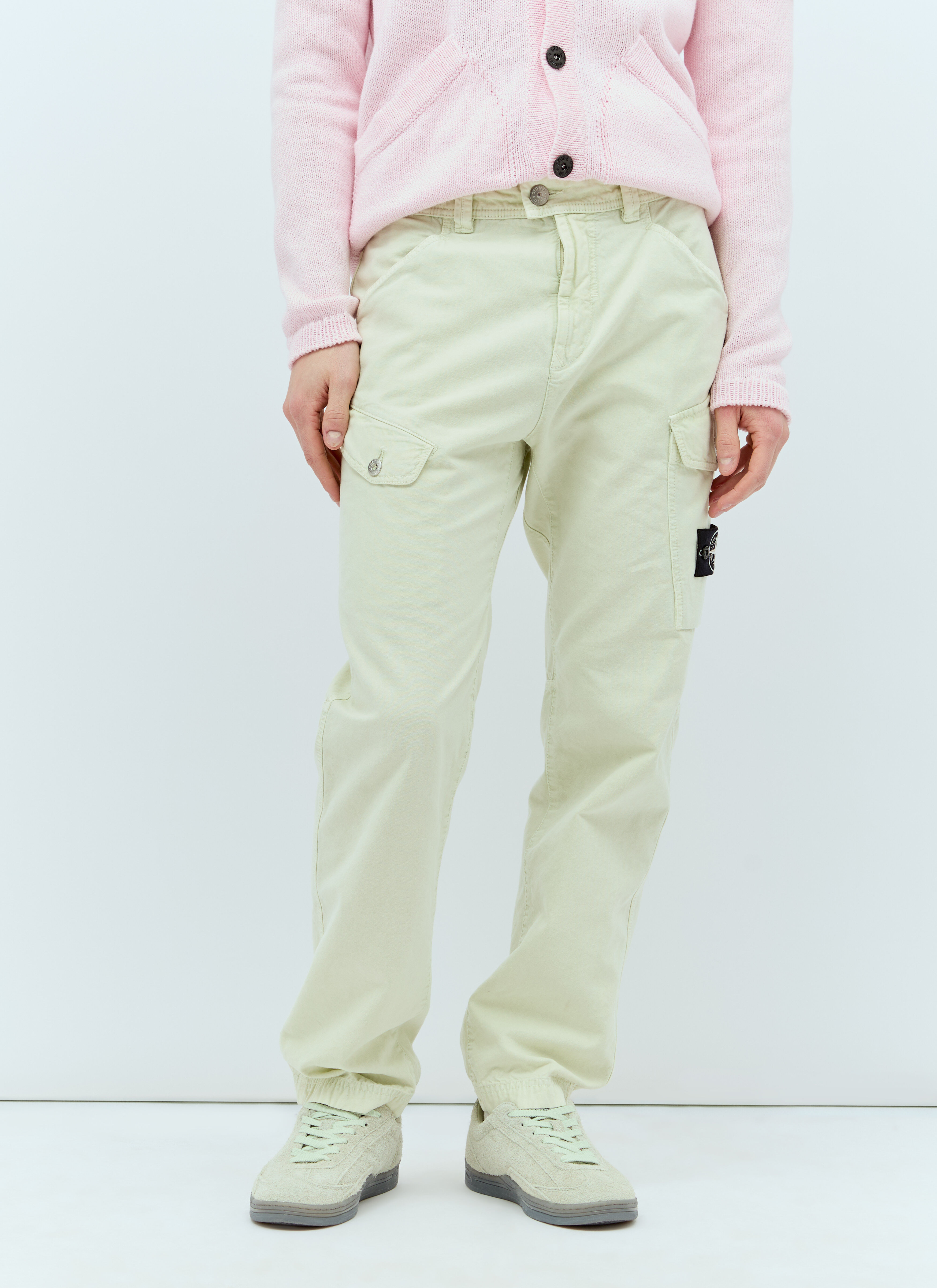 Stone Island Men s Canvas Cargo Pants in Green LN CC