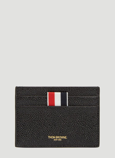 Thom Browne Pebbled Leather Card Holder Black thb0125042