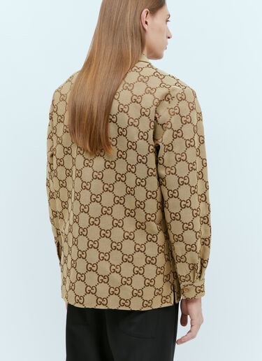 Maxi GG Canvas Overshirt Gucci Maxi GG Canvas Overshirt Beige guc0155043