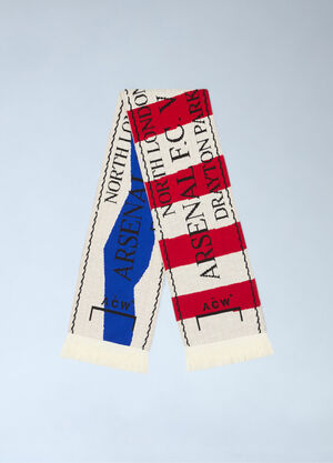 Arsenal x A-COLD-WALL* Logo Motif Fringe Scarf Beige acw0162021
