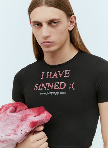 I Have Sinned 티셔츠 Praying I Have Sinned 티셔츠 블랙 pry0354015