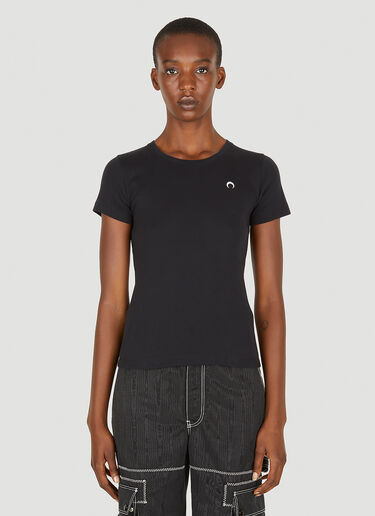 Marine Serre Moon Print T-Shirt Black mrs0252018