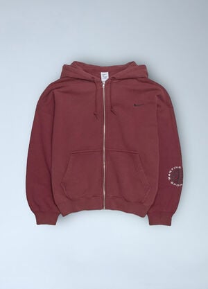 Nike x Martine Rose Logo Motif Hooded Zip-Up Sweatshirt Red nik0362112