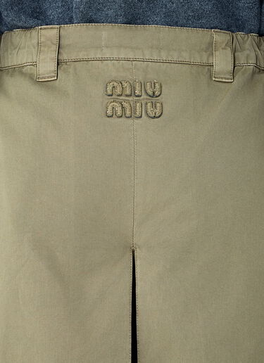 Miu Miu Garment-Dyed Skirt Green miu0360003