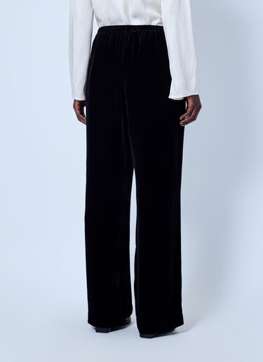 LN-CC® - RÓHE: Velvet Relaxed Trousers - Black RÓHE Velvet Relaxed Trousers Black roe0266008