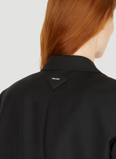 Prada Logo Patch Suit Blazer Black pra0251003
