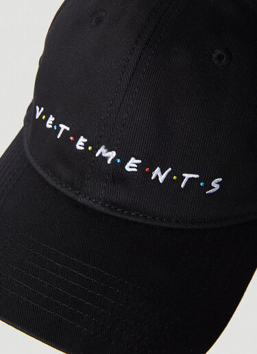 Vetements 프렌들리 로고 베이스볼 캡 블랙 vet0154018
