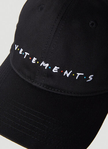 Vetements Friendly 徽标棒球帽 黑色 vet0154018