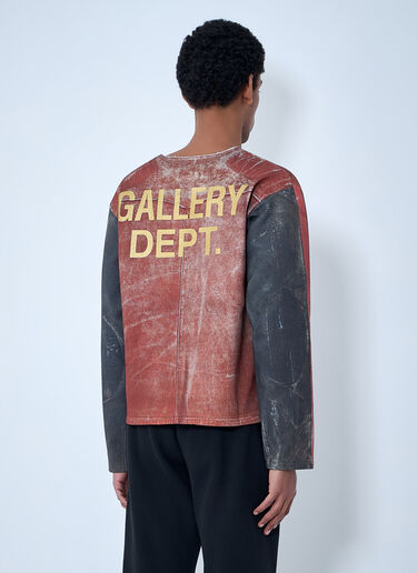 Gallery Dept. Raw-Edge Zip-Print Top Brown gdp0162061