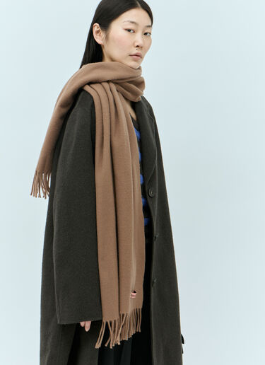 Acne Studios Fringe Wool Scarf Brown acn0355012