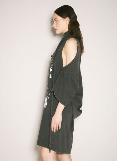 Multi-Scarf Rock Print Dress Y/Project Multi-Scarf Rock Print Dress Black ypr0258017