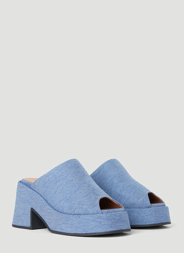 GANNI Retro Flatform Mules Blue gan0252034