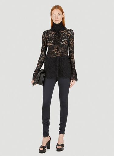 Scalloped Lace Top Rabanne Scalloped Lace Top Black pac0251032