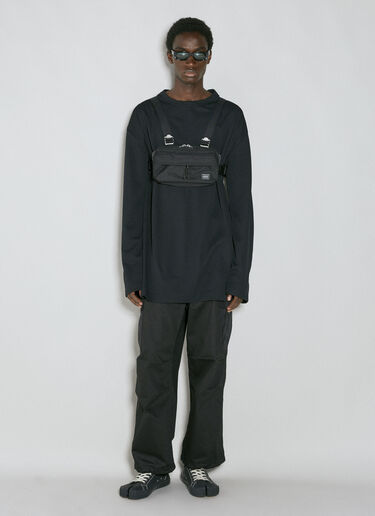 Comme des Garçons Homme 액세스 크로스바디 백 블랙 cdh0154011