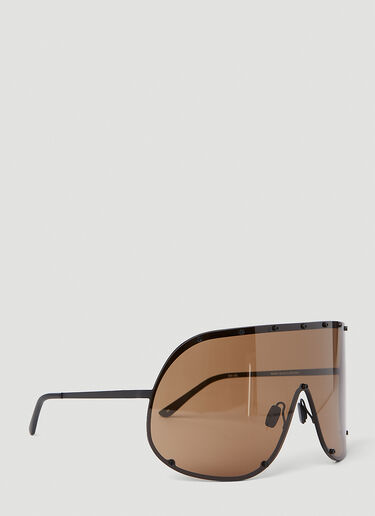 Rick Owens Shield Sunglasses Black ric0151046