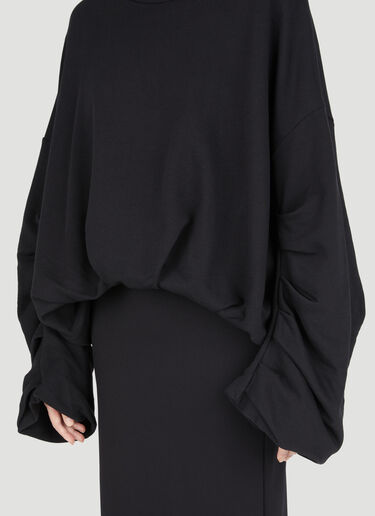 Dries Van Noten 드레이프 스웨트셔츠 블랙 dvn0254021