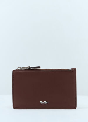 Max Mara Logo Embossed Cardholder Brown max0257051